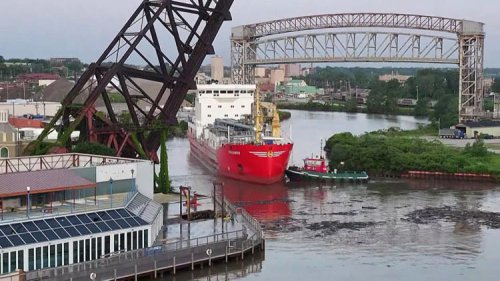 Ship that was stuck and blocking Cuyahoga River in Cleveland has been moved