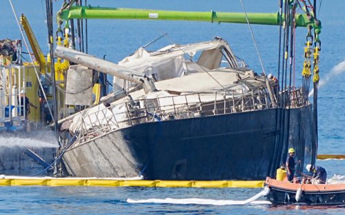 Salvage crews pump water from Mike Lynch&rsquo;s superyacht ahead of recovery