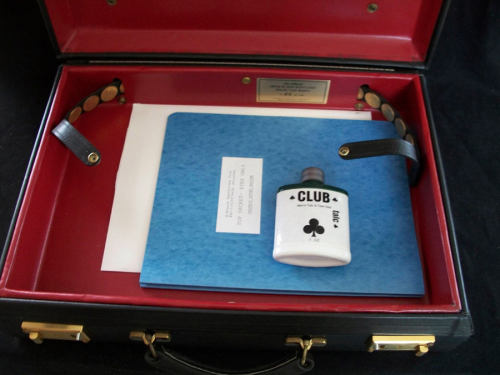 , 1. Attach&eacute; Case &ndash; From Russia With Love (1963), 2. Aston Martin DB5 &ndash; Goldfinger (1964), 3. Mini-Breathing Device &ndash; Thunderball (1965), 4. Rocket-Firing Cigarette &ndash; You Only Live Twice (1967), 5. Finger Clamp Trap &ndash; Diamonds Are Forever (1971), 6. Rolex Submariner Watch &ndash; Live and Let Die (1973), 7. Golden Gun &ndash; The Man with the Golden Gun (1974), 8. Seiko Watch &ndash; The Spy Who Loved Me (1977), 9. Wrist Dart Gun &ndash; Moonraker (1979), 10. Identigraph &ndash; For Your Eyes Only (1981), 11. Fountain Pen &ndash; Octopussy (1983), 12. Camera Ring &ndash; A View to a Kill (1985), 13. Exploding Key-Fob &ndash; The Living Daylights (1987), 14. Exploding Pen &ndash; GoldenEye (1995), 15. In-Car Defibrillator &ndash; Casino Royale (2006), Top 15+ Times Q Branch Outdid Itself with Genius Bond Gadgets