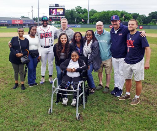 Meet unstoppable Brockton 7-year-old with rare disorder who threw out first pitch at Rox