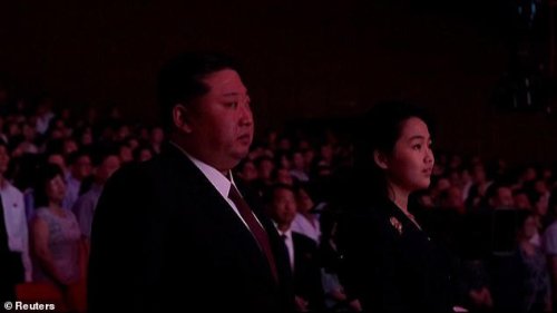 Kim Jong-un appears to weep as he watches slide show of himself draping coffins of dead soldiers