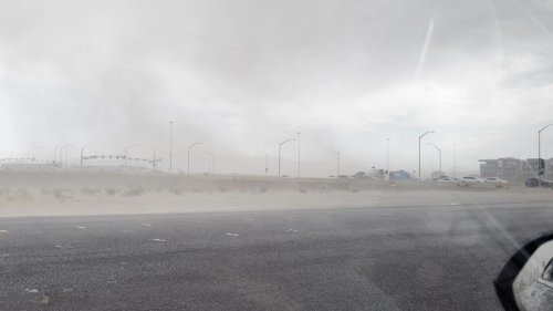 Dust storms, downed power lines part of wild weather day in Las Vegas