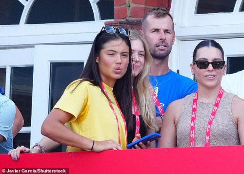 Emma Raducanu spotted watching US Open doubles partner Carlos Alcaraz at Queens after withdrawing from Wimbledon practice event with back pain