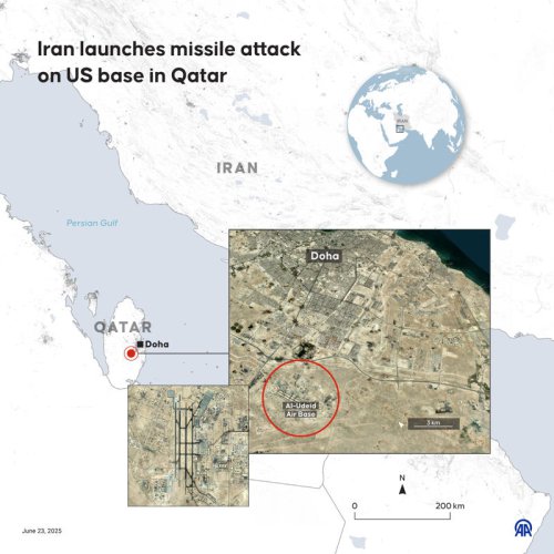 Iran launches missile attack on U.S. base at Al Udeid in Qatar