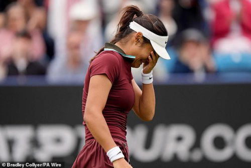 Emma Raducanu avoids Eastbourne upset as British No1 edges three-set windswept battle