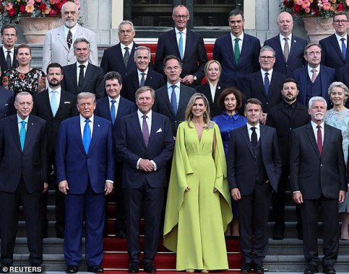 Sideline Starmer! Sir Keir snapped in third row of leaders' photo at Nato summit
