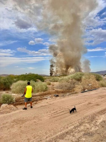 Brush fire at Wetlands Park burns over 100 acres in east Las Vegas valley