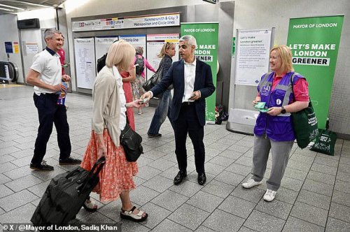 Bloomin' liberty! Sadiq Khan hands out wildflower seeds - after saying Green Belt should be built on