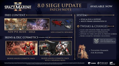 Warhammer 40,000: Space Marine 2 Siege Mode Launches Alongside Game-Changing Patch 8