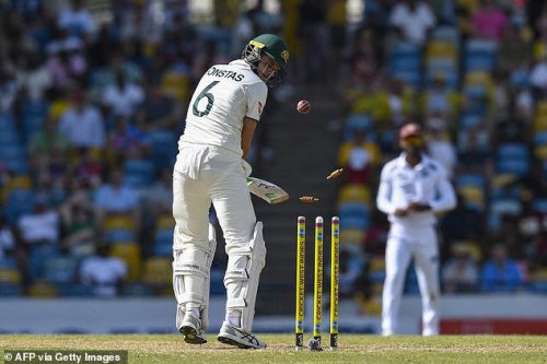 Disaster for Aussie cricket's brightest young star as umpiring dramas rock West Indies Test