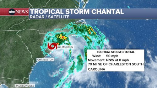 Tropical Storm Chantal downgraded to tropical depression