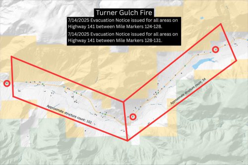 Turner Gulch Fire in western Colorado grows to nearly 14,000 acres; evacuations in place