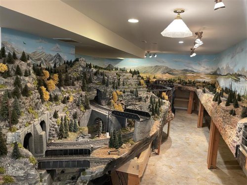 Wildwood home for sale with massive train display in the basement