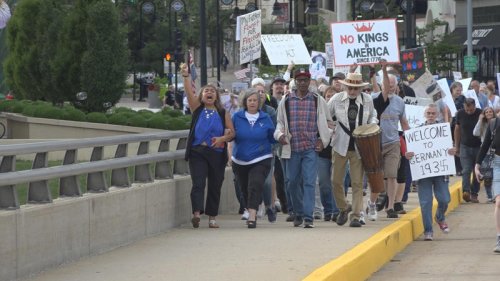 &lsquo;Good Trouble Lives On&rsquo; protest draws hundreds to downtown Rockford