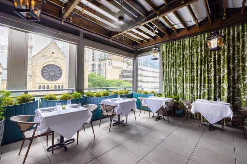 Indulge in Caviar, Filet Mignon, and Bubbles at This Posh New Downtown Terrace