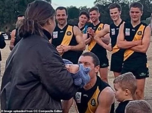 Local footy star celebrates 200th game milestone with proposal for the ages
