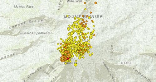 Earthquake swarm at Mount Rainier continues as more than 800 tremors rattle the catastrophic volcano