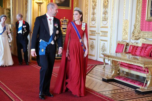 Princess Kate Slips Into Princess Diana&rsquo;s Lover&rsquo;s Knot Tiara for a State Banquet
