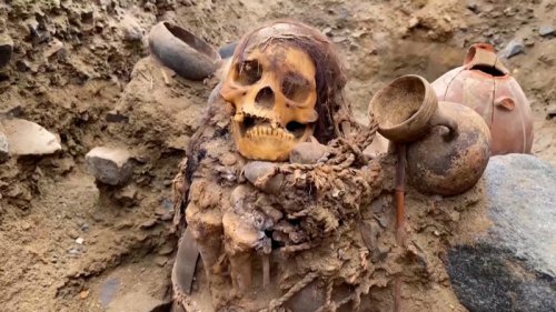 See photos of the 1,000-year-old mummy uncovered in Peru