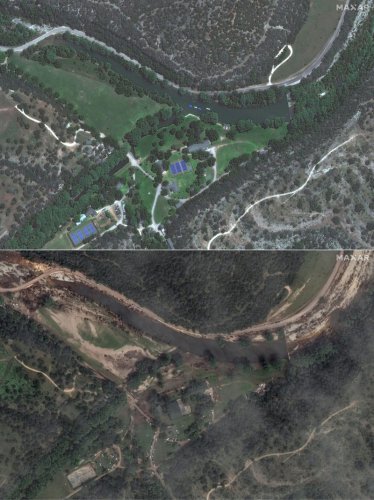 Texas flood before-and-after pictures show devastating toll of catastrophe which left 121 dead and 173 missing