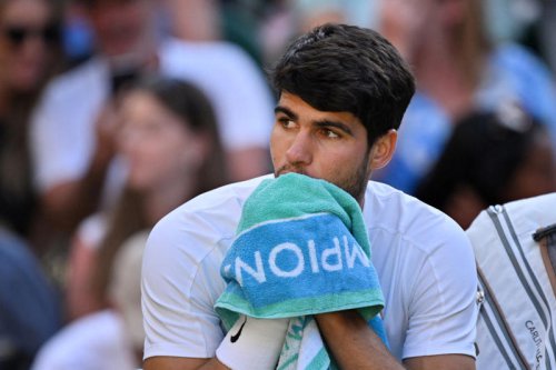 Alcaraz reacts to Sinner thrashing Djokovic in SW19
