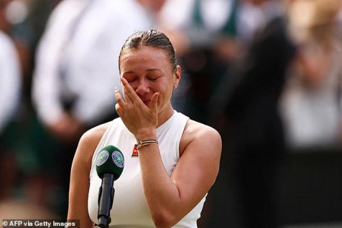 American tennis star bursts into tears after failing to win a game in crushing Wimbledon final loss