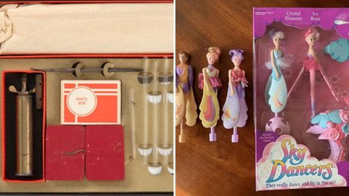 #1: Cabbage Patch Snacktime Kids, #3: Slip &lsquo;N Slide, #4: Clackers, #6: Moon Shoes, #7: Garbage Pail Kids, #9: Skip-It, #10: My Little Pony &ndash; Long Haired, #12: Aquanet Hairspray, #13: Bubble Lights, #15: Jelly Shoes, #16: Lite-Brite, #18: Lawn Pool Slides, #19: Pogo Balls, #21: Big Wheels, #22: Slap Bracelets, #24: Hang 10 Mini Hammocks, #25: Jarts, #27: Battlestar Galactica Colonial Viper, #28: Water Wiggle, #30: Rambo Toy Machine Gun, #31: Smoking Monkey Toy, #33: Sky Dancers, Top 33+ Once-Popular Toys That Would Never Pass Today