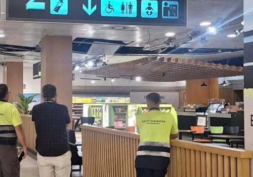 Airport roof collapses as Spain hit by powerful earthquake
