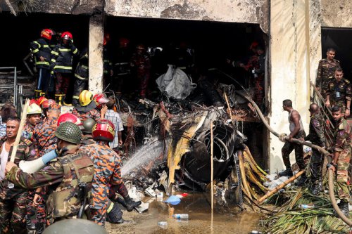 Bangladesh air force jet crashes into school, killing at least 19