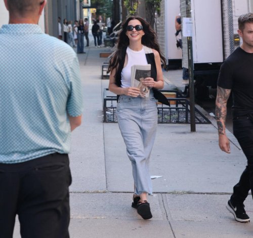 Emily Blunt spotted in character filming The Devil Wears Prada 2