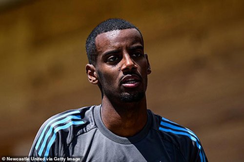 Alexander Isak appears to train alone at Newcastle, as 'huge wage demands are revealed' for new deal