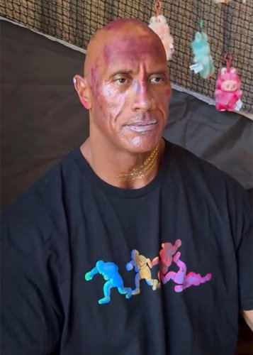 &lsquo;Only little once&rsquo; &ndash; Dwayne Johnson gets glittery makeover from his daughters