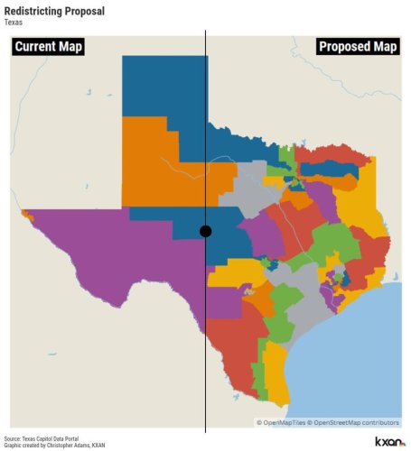 Texas Republicans release first proposal of redrawn congressional districts