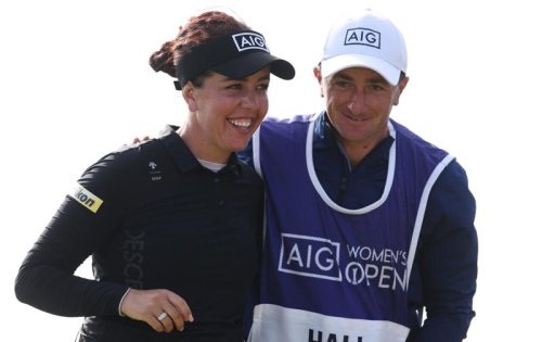 Georgia Hall and Darcey Harry find employing their partners as caddies pays off