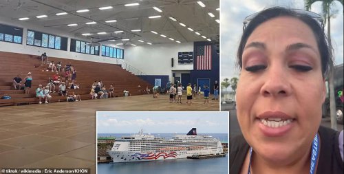 Cruise passengers forced to sleep on gym floor after tsunami warning