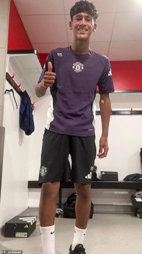 Man United wonderkid dubbed 'kid Messi', 14, scores stunning solo goal for the club's under-18s