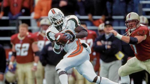 1. Miami 2001, 2. LSU 2019, 3. Alabama 2020, 4. Clemson 2018, 5. Texas 2005, 6. USC 2004, 7. Georgia 2022, 8. Alabama 2009, 9. Georgia 2021, 10. Michigan 2023, 11. Ohio State 2014, 12. Florida State 2013, 13. Clemson 2016, 14. Alabama 2012, 15. Alabama 2011, 16. USC 2005, 17. Ohio State 2002, 18. Miami 2002, 19. Florida 2008, 20. Auburn 2004, 21. Auburn 2010, 22. Florida 2006, 23. Boise State 2006, 24. Oklahoma 2000, 25. Alabama 2015, The 25 Best College Football Teams of the Past 25 Years