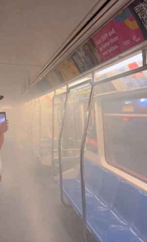 Flames and smoke force passengers to flee New York City area train