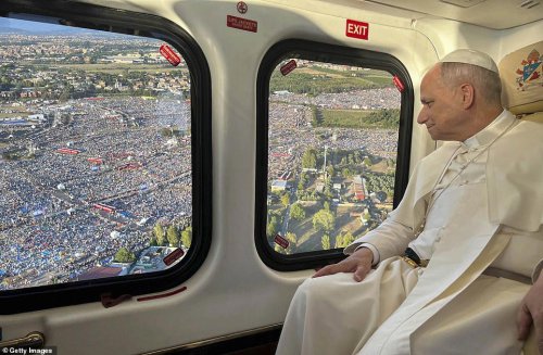 Pope Francis makes helicopter entrance for open-air prayer vigil