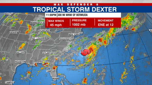 Tropical Storm Dexter forms off East Coast