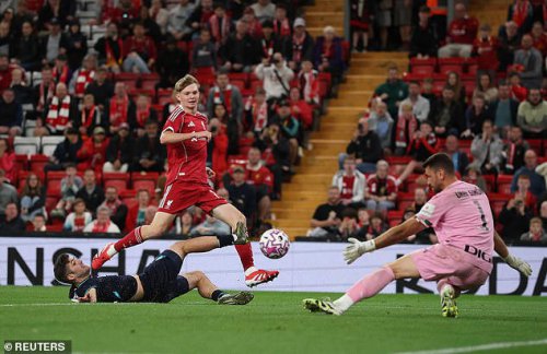 Will Wright, 17, almost caps dream Liverpool debut with an Anfield goal
