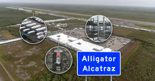 New aerial footage captures &lsquo;Alligator Alcatraz&rsquo; from above