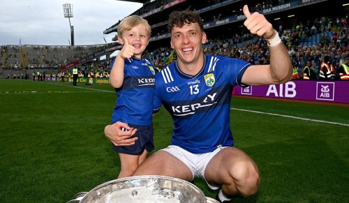 Kerry's David Clifford shares heartwarming moment with son &Oacute;gie after All-Ireland win