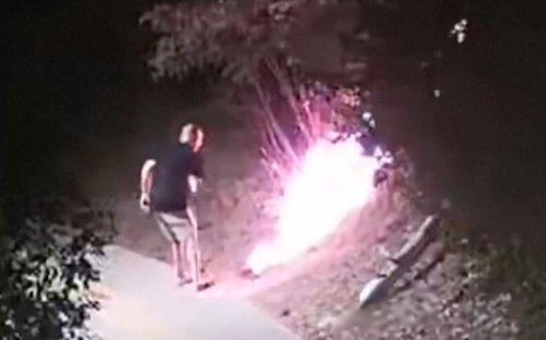 Suspected arsonist caught on CCTV amid raging wildfires