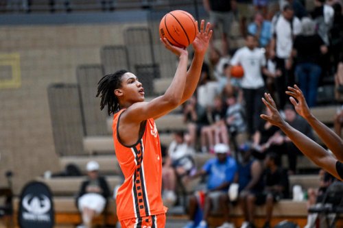 Michigan State freshman Jordan Scott showing off shooting ability at Moneyball Pro-Am