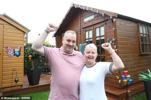 Couple win long-running battle to keep &pound;20k summer house in their garden by moving it by one metre