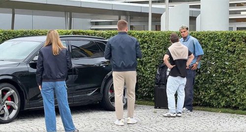 Luis Diaz pictured arriving in Munich to undergo Bayern medical ahead of &pound;65.5m move from Liverpool