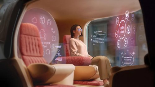 Inside future UK trains in 2075 with smart seats