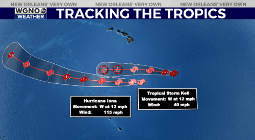 Tuesday tropical update, new named storms in the Central Pacific