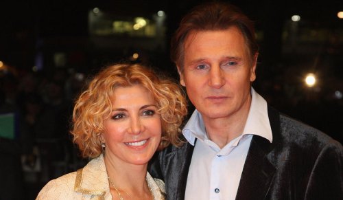 Who are Liam Neeson's sons as they join him on the Naked Gun carpet